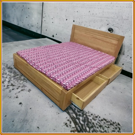 Giường Nhật HK 02 : Giường 1m8 + 4 Hộc Tủ - Gỗ Sồi